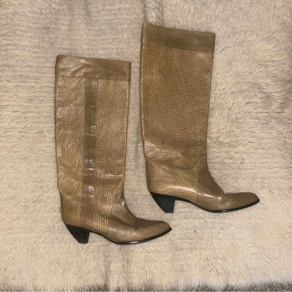 vintage made in Italy leather boots by Polly Bergen Sz 8.